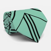 Art-Deco-Kreise und Diamanten Krawatte (Gerollt)