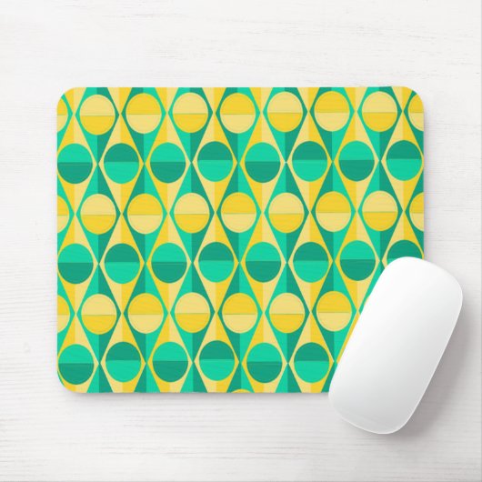 Art-Deco-Kreise und Dreiecke Mousepad (Mit Mouse)