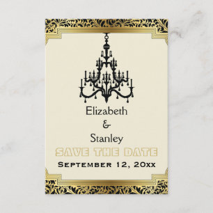 Art Deco Kronleuchter Hochzeit Sichern Sie das Dat Save The Date