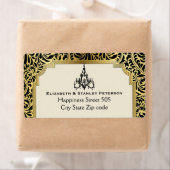 Art Deco Kronleuchter schwarz, goldene Hochzeit (Insitu)