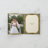 Art Deco Kronleuchter schwarz, goldene Hochzeit Da Dankeskarte (Innenseite)