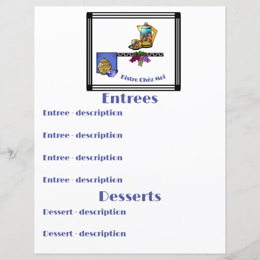 Art Deco Küche Bistro Personalisiert (Vorderseite)