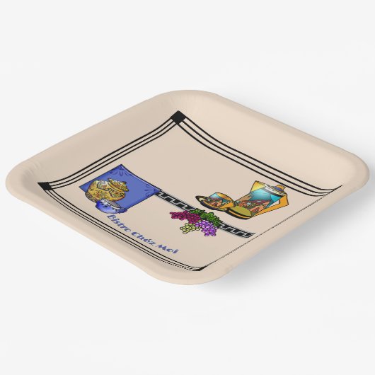 Art Deco Küche Bistro Personalisiert Pappteller (Gewinkelt)