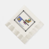 Art Deco Küche Bistro Personalisiert Serviette (Ecke)