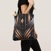 Art Deco Kupfer- und Silbergeometrie-Design Tasche (Von Nahem)