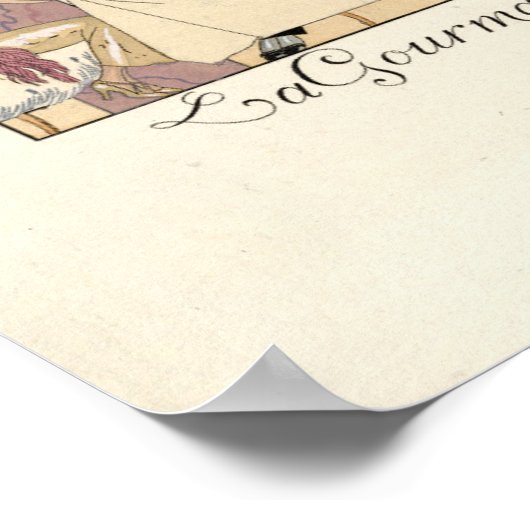 Art Deco "La Gourmandize" von George Barbier Poster (Ecke)