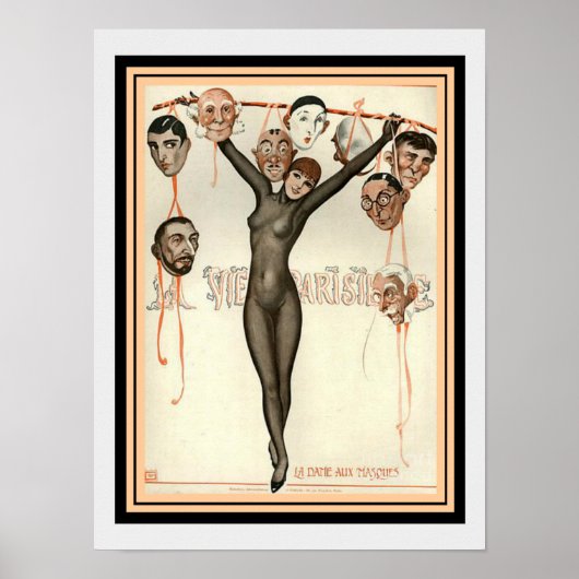 Art Deco La Vie Parisienne 12 x 16 Print Poster (Vorne)