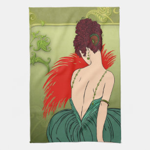 Art Deco Lady - BIANCA: Weihnachtszeit Geschirrtuch