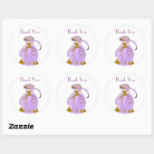 ART DECO LADY CLASSIC ROUND STICKER (Blatt)