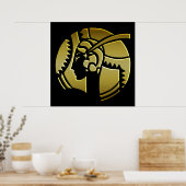 Art Deco Lady in Gold Poster (Küche)