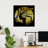 Art Deco Lady in Gold Poster (Heimbüro)