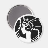 Art Deco Lady Magnet (Vorderseite/Rückseite)