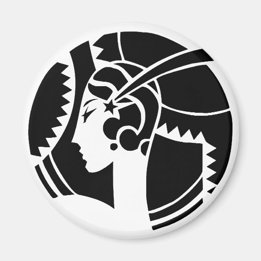 Art Deco Lady Magnet (Vorne)