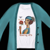 Art Deco Lady mit Blume weiß Tri-Blend Shirt