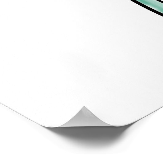 Art Deco Lady mit Klarinette Poster (Ecke)