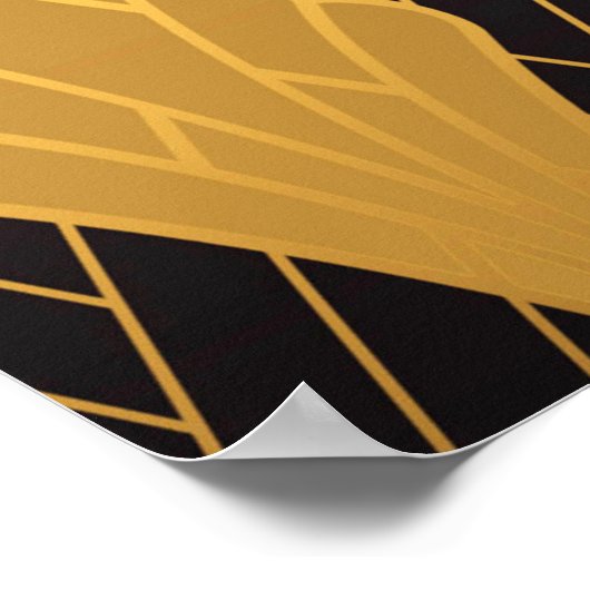 Art Deco Lady mit Parrot Poster (Ecke)