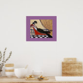 ART DECO LADY ON A LOUNGE POSTER (Küche)