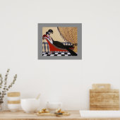 ART DECO LADY ON THE LOUNGE POSTER (Küche)