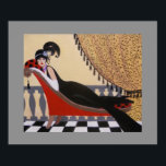 ART DECO LADY ON THE LOUNGE POSTER<br><div class="desc">Original Acrylmalerei von Dian... ... ... .Ein charmantes,  skurriles und Vintages Art-Déco-Gemälde einer Dame,  die sich in einem Salon zurückzieht. Dieses dekorative Gemälde würde überall dort gut aussehen,  wo man es in der Zuhause oder im Büro platziert. Ein tolles Geschenk auch!</div>