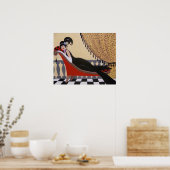 ART DECO LADY ON THE LOUNGE POSTER (Küche)