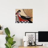 ART DECO LADY ON THE LOUNGE POSTER (Heimbüro)