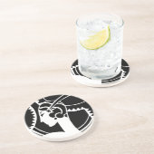 Art Deco Lady Sandstein Untersetzer (Seite)