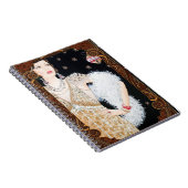 Art Deco Lady Vintages Weihnachtsgeschenk Notizblock (Rechte Seite)