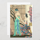 Art Deco Ladys by the Window Einladungen (Vorne/Hinten)