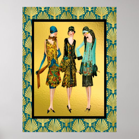 Art Deco Ladys Fashion Poster (Vorne)
