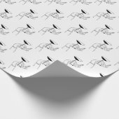 Art Deco Lady's Hand Holding Champagne Glass Geschenkpapier (Ecke)