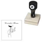 Art Deco Lady's Hand Holding Champagne Glass Gummistempel (Stempel)