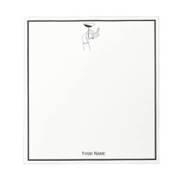 Art Deco Lady's Hand Holding Champagne Glass Notizblock