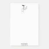 Art Deco Lady's Hand Holding Champagne Glass Post-it Klebezettel (Vorderseite)