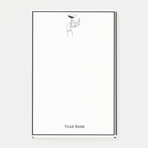 Art Deco Lady's Hand Holding Champagne Glass Post-it Klebezettel