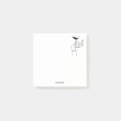 Art Deco Lady's Hand Holding Champagne Glass Post-it Klebezettel (Vorderseite)