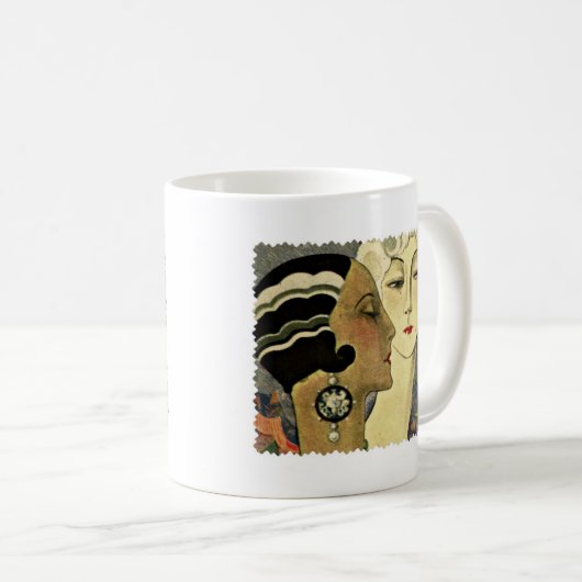 Art Deco Ladys Kaffeetasse (VorderseiteRechts)