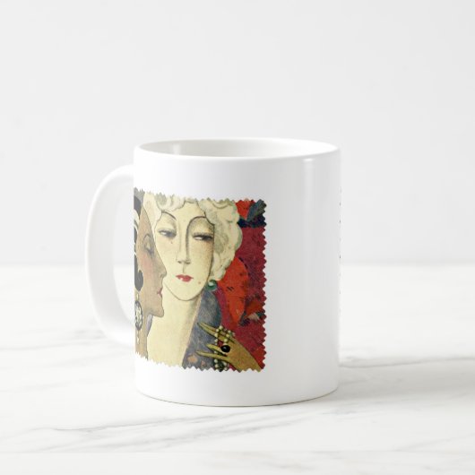 Art Deco Ladys Kaffeetasse (Vorderseite Links)