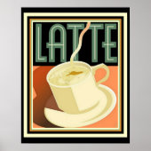 Art Deco Latte Poster 16 x 20 (Vorne)