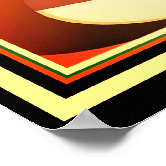 Art Deco Latte Poster 16 x 20 (Ecke)