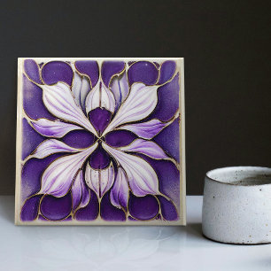 Art Deco Lavendel-Wanddekoration Art Nouveau Fliese