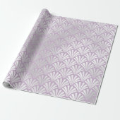 Art Deco Lavender Silver Gray Scales Seashells Geschenkpapier (Ungerollt)