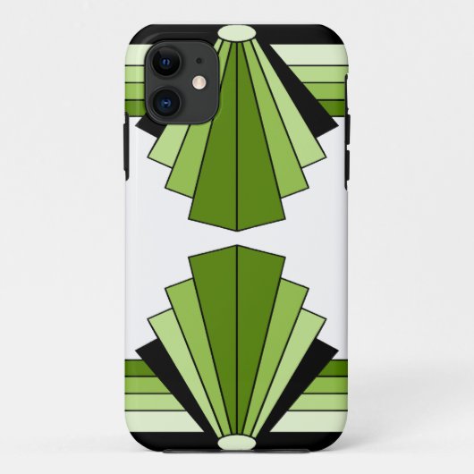 Art Deco Layers in Limes Case-Mate iPhone Hülle (Rückseite)