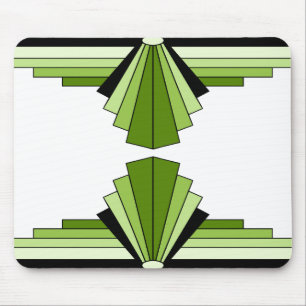 Art Deco Layers in Limes Mousepad