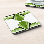 Art Deco Layers in Limes Untersetzer (Linke Seite)