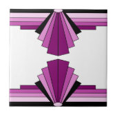 Art Deco Layers in Pinks Fliese (Vorderseite)
