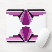 Art Deco Layers in Pinks Mousepad (Mit Mouse)