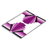 Art Deco Layers in Pinks Notizblock (Linke Seite)