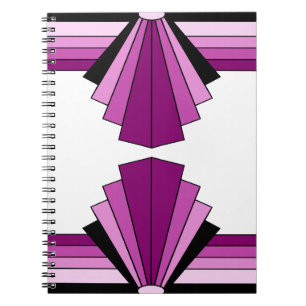 Art Deco Layers in Pinks Notizblock