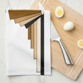 Art Deco Layers in Tan Geschirrtuch (Viertel Falte)