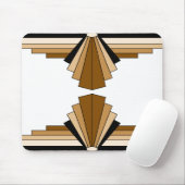 Art Deco Layers in Tan Mousepad (Mit Mouse)